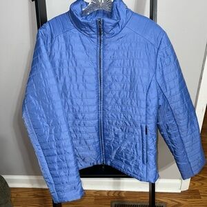 Roper women’s puffer jacket size M, zip up, pre owned blue
